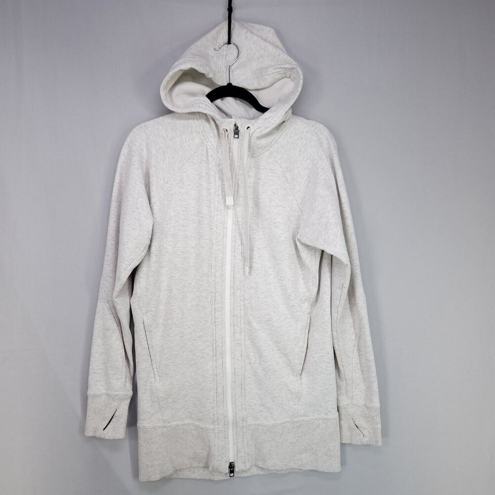 Athleta Triumph Long Hoodie Womens Size XS Oversized Full Zip Fleece Sweater